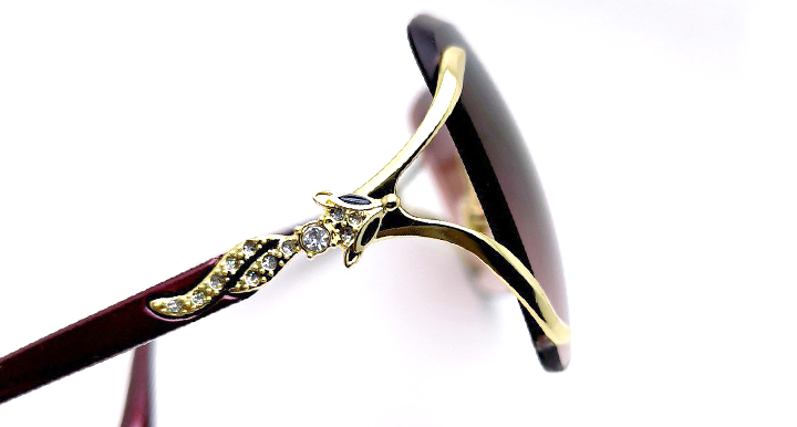 عینک آفتابی زنانه فریملس مدل کارتیر | هایلایت شرابی(استوک)