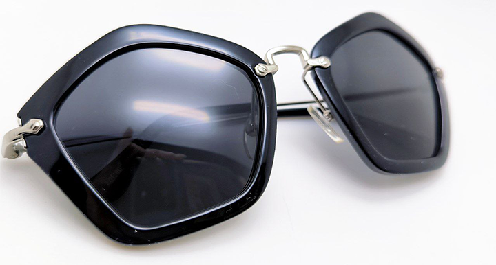 عینک آفتابی زنانه پلاریزه پنج ضلعی AOLISE کد DAL9042 مشکی