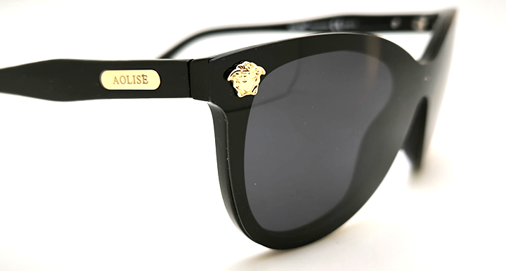 عینک آفتابی زنانه AOLISE پلاریزه طرح ورساچه مشکی