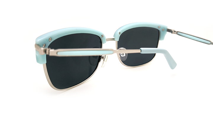 عینک آفتابی کلابمستر پلاریزه AOLISE کد DAL9071 با فریم آبی فیروزه ای و روکش مشکی