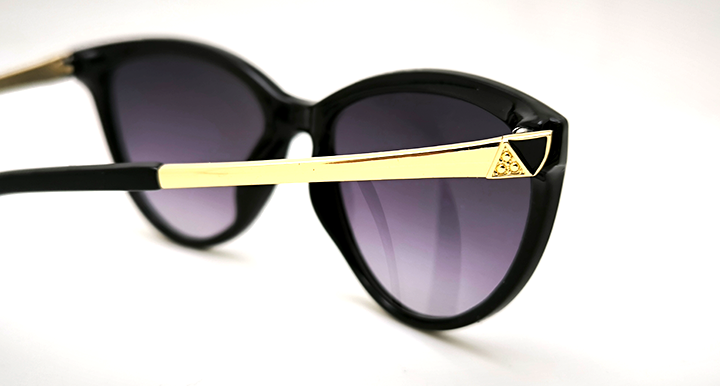 عینک آفتابی زنانه پلاریزه طرح گربه ای کد 025198 مشکی