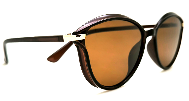 عینک آفتابی زنانه کارازا پلاریزه کائوچویی قهوه ای | کد 2296