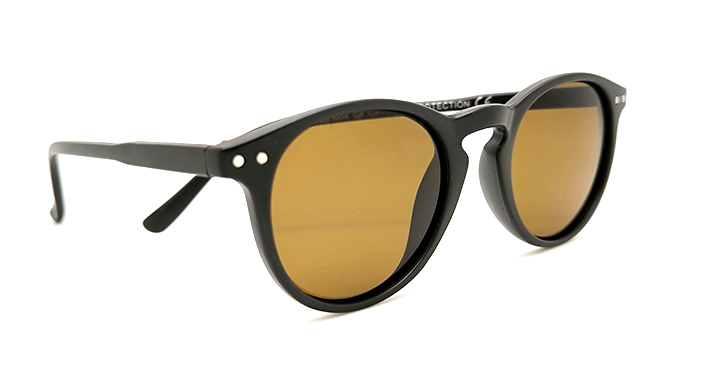 عینک آفتابی بچه‌گانه گرد کد 203004_C4 پلاریزه قهوه‌ای