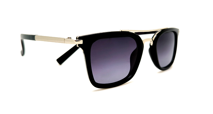 عینک آفتابی مستطیلی دوپل پلاریزه کد 2066 C1 فریم مشکی