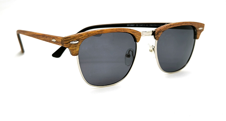 عینک آفتابی کلابمستر پلاریزه سیتی‌ویژن کائوچویی طرح چوب | کد 20166FC5