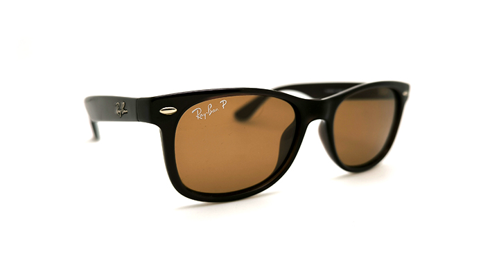 عینک آفتابی ویفرر بچگانه ریبن RayBan (هایکپی) کائوچویی قهوه ای با عدسی پلاریزه | کد RJ9052S