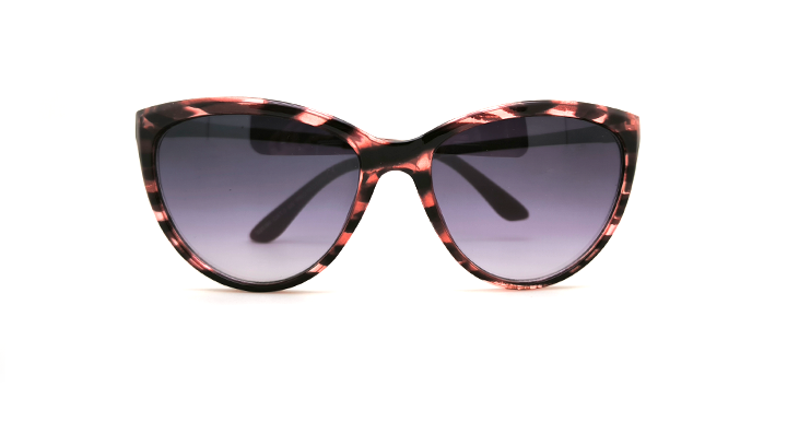 عینک آفتابی زنانه پلاریزه طرح گربه ای کد 025198 پلنگی شرابی