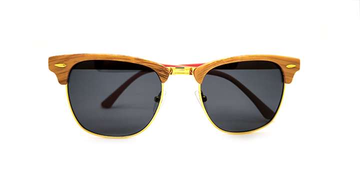 عینک آفتابی کلابمستر پلاریزه سیتی‌ویژن کائوچویی طرح چوب | کد 20166F-C2
