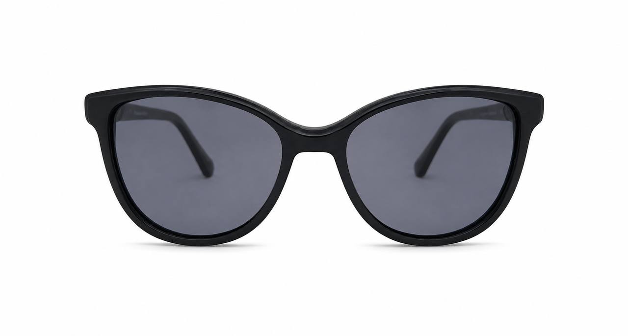 عینک آفتابی زنانه الهام گرفته از دیور (Dior) فریم مشکی براق با عدسی مشکی | کد 7901 AE4/A4