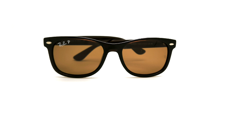 عینک آفتابی ویفرر بچگانه ریبن RayBan (هایکپی) کائوچویی قهوه ای با عدسی پلاریزه | کد RJ9052S