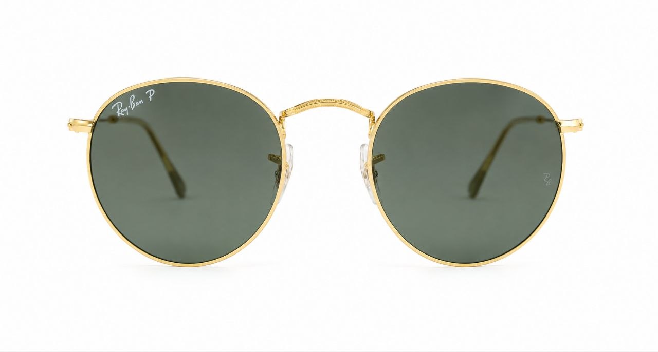 عینک آفتابی گرد مسترکوالیتی ری‌بن RayBan با عدسی سبزکلاسیک پلاریزه | کد RB3447 001