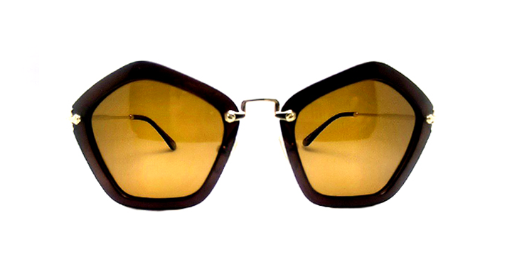 عینک آفتابی زنانه AOLISE پلاریزه پنج ضلعی DAL9042 قهوه ای