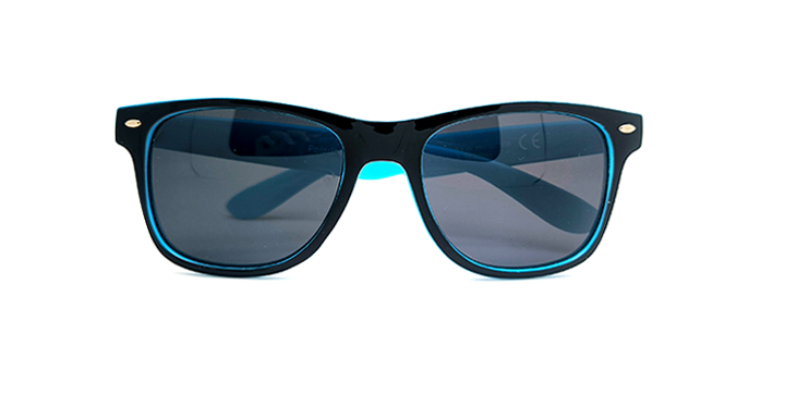 عینک آفتابی ویفرر پلاریزه آبی با روکش مشکی براق کد 201295