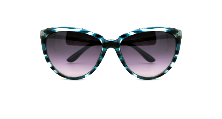 عینک آفتابی زنانه پلاریزه طرح گربه ای کد 025198 پلنگی آبی